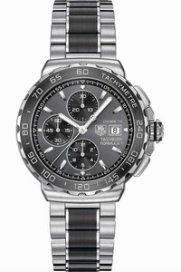 Tag Heuer Formula 1 Automatic Chronograph Black Dial Date Stainless Steel and Ceramic Watch #CAU2010.BA0873 (Men Watch)