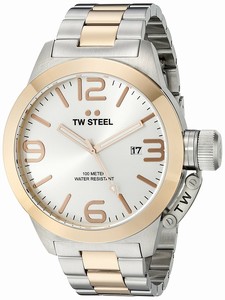 TW Steel Silver Dial Stainless Steel Band Watch #CB122 (Men Watch)