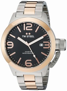 TW Steel Black Dial Stainless Steel Band Watch #CB132 (Men Watch)