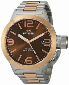 TW Steel Brown Dial Stainless Steel Band Watch #CB151 (Men Watch)