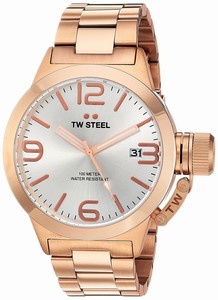 TW Steel Silver Dial Stainless Steel Band Watch #CB161 (Men Watch)
