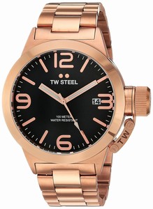 TW Steel Black Dial Stainless Steel Band Watch #CB171 (Men Watch)