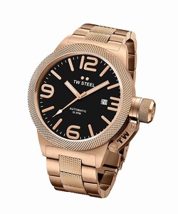 TW Steel Black Dial Gold Tone Band Watch #CB175 (Men Watch)