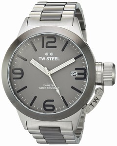 TW Steel Grey Dial Stainless Steel Band Watch #CB201 (Men Watch)
