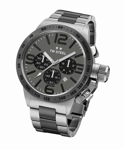 TW Steel Grey Dial Stainless Steel Band Watch #CB204 (Men Watch)