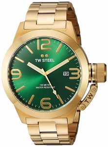 TW Steel Green Dial Stainless Steel Band Watch #CB222 (Men Watch)