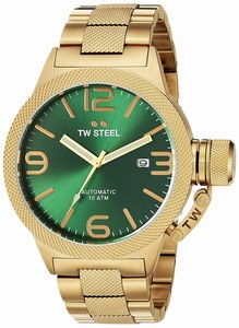 TW Steel Green Dial Stainless Steel Band Watch #CB225 (Men Watch)