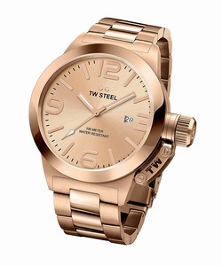 TW Steel Rose Dial Stainless Steel Band Watch #CB232 (Men Watch)