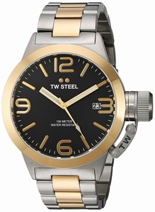 TW Steel Black Dial Stainless Steel Watch #CB42 (Women Watch)