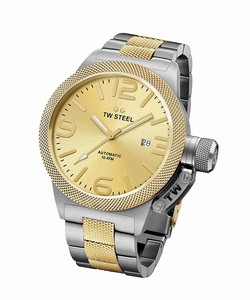 TW Steel Gold Dial Stainless Steel Watch #CB55 (Men Watch)