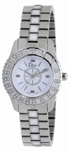 Christian Dior Quartz Diamonds Set Bezel Watch #CD112113M001 (Women Watch)