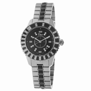 Christian Dior Quartz Diamonds Set Bezel Watch #CD113115M001 (Women Watch)