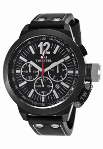 TW Steel Black Dial Fixed Black Pvd Band Watch #CE1034R (Men Watch)