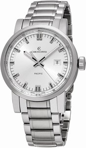 ChronoSwiss Swiss Automatic Dial Color Silver Watch #CH-2883B-SI2 (Men Watch)