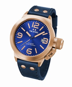 TW Steel Blue Dial Leather Watch #CS61 (Men Watch)