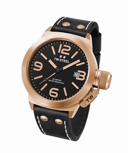 TW Steel Black Dial Leather Band Watch #CS71 (Men Watch)