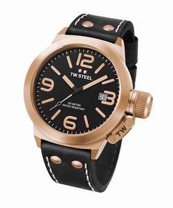 TW Steel Black Dial Gold Tone Band Watch #CS72 (Men Watch)