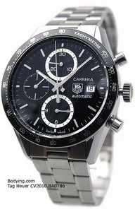 TAG Heuer Carrera Automatic Chronograph Date Stainless Steel Watch # CV2010.BA0786 (Men Watch)