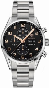 TAG Heuer Carrera Calibre 16 Chronograph Day Date Stainless Steel Watch# CV2A1AB.BA0738 (Men Watch)