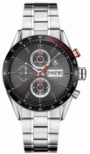 TAG Heuer Automatic Calibre 16 Polished Stainless Steel Anthracite Chronograph With Day/date At 3 Dial Brushed With Polished Stainless Steel Band Limited Edition Watch #CV2A1M.BA0796 (Men Watch)