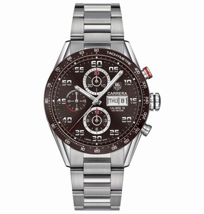 TAG Heuer Carrera Automatic Calibre 16 Chronograph Day Date Ceramic Case Stainless Steel Watch# CV2A1S.BA0799 (Men Watch)