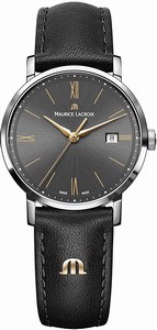 Maurice Lacroix Quartz Analog Date Black Leather Watch # EL1084-SS001-813-1 (Men Watch)