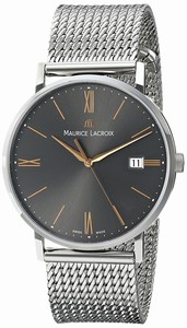 Maurice Lacroix Grey Dial Stainless Steel Band Watch #EL1087-SS002-811 (Men Watch)