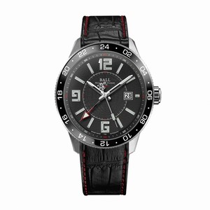 Ball Engineer Master II Pilot GMT Automatic Black Leather Watch# GM3090C-LLAJ-BK (Men Watch)