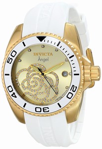 Invicta Quartz Amalog Date White Polyurethane Watch # ILE0488ASYB (Women Watch)