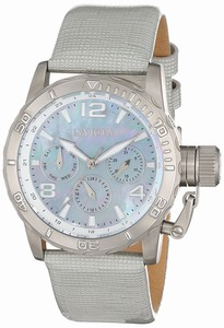 Invicta Corduba Quartz Mother of Pearl Multifunction Dial Leather Watch # INVICTA-14796 (Women Watch)