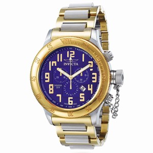 Invicta Blue Dial Gold-tone-stainless-steel Band Watch #INVICTA-4160 (Men Watch)