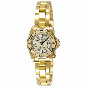 Invicta Gold Dial 23k-yellow-gold-plated Band Watch #INVICTA-7065 (Women Watch)