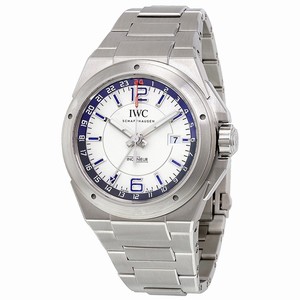 IWC White Dial Fixed Stainless Steel Band Watch # IW324404 (Men Watch)