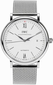IWC Silver Dial Stainless Steel Band Watch #IW356507 (Men Watch)