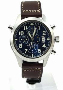 IWC Blue Dial Calfskin Band Watch #IW371807 (Men Watch)