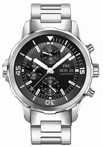 IWC Black Dial Uni-directional Rotating Band Watch #IW376804 (Men Watch)