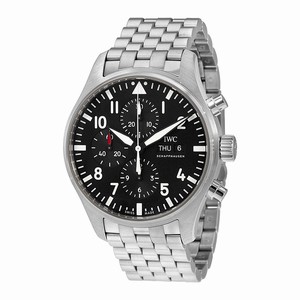 IWC Black Dial Stainless Steel Band Watch #IW377710 (Men Watch)