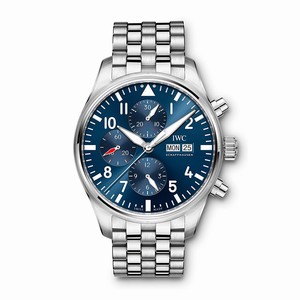 IWC Blue Dial Stainless Steel Band Watch #IW377717 (Men Watch)