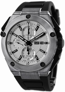 IWC Ingenieur Automatic Double Chronograph Black Rubber Watch # IW386501 (Men Watch)