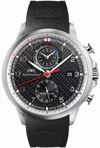 IWC Automatic Titanium Black Dial Black Rubber Band Watch #IW390212 (Men Watch)