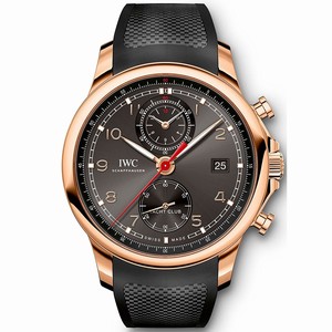 IWC Silver Dial Rubber Band Watch #IW390505 (Men Watch)