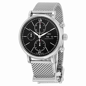 IWC Black Dial Fixed Band Watch #IW391016 (Men Watch)