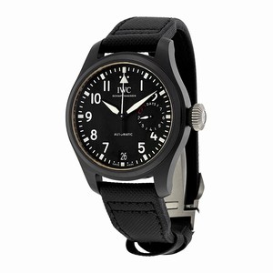 IWC Automatic Big Pilot Top Gun Black Leather Watch # IW502001 (Men Watch)