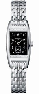 Longines Quartz Polished Stainless Steel Black Arabic Numerals With Seconds Sub- At 6 Dial Polished Stainless Steel Band Watch #L2.194.4.53.6 (Women Watch)