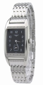 Longines Quartz Polished Stainless Steel Black Arabic Numerals With Seconds Sub- At 6 Dial Polished Stainless Steel Band Watch #L2.501.4.53.6 (Women Watch)