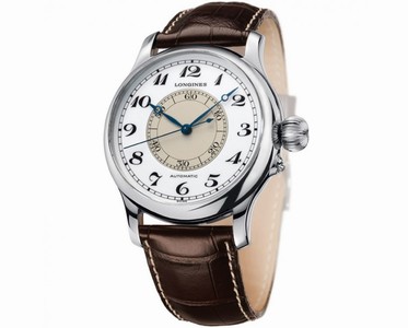 Longines Automatic White Dial Stainless Steel Case With Brown Leather Strap Watch #L2.713.4.13.0 (Men Watch)