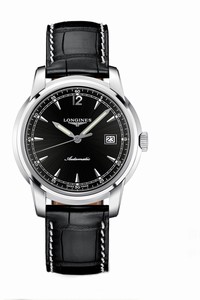 Longines Saint Imier Collection Automatic Black Dial Date Black Leather XL Strap Watch# L2.766.4.59.4 (Men Watch)