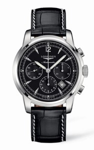 Longines Saint Imier Collection Automatic Chronograph Date Black Alligator Strap Watch# L2.784.4.52.3 (Men Watch)