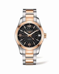 Longines Black Dial Rose Gold Band Watch #L2.799.5.56.7 (Men Watch)