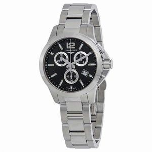 Longines Conquest Quartz Chronograph Date Stainless Steel Watch# L3.379.4.56.6 (Women Watch)